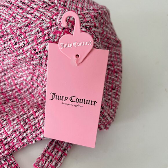 NWT Juicy Couture Pink Tweed Baseball Cap | Embroidered Logo | Adjustable - Picture 8 of 13
